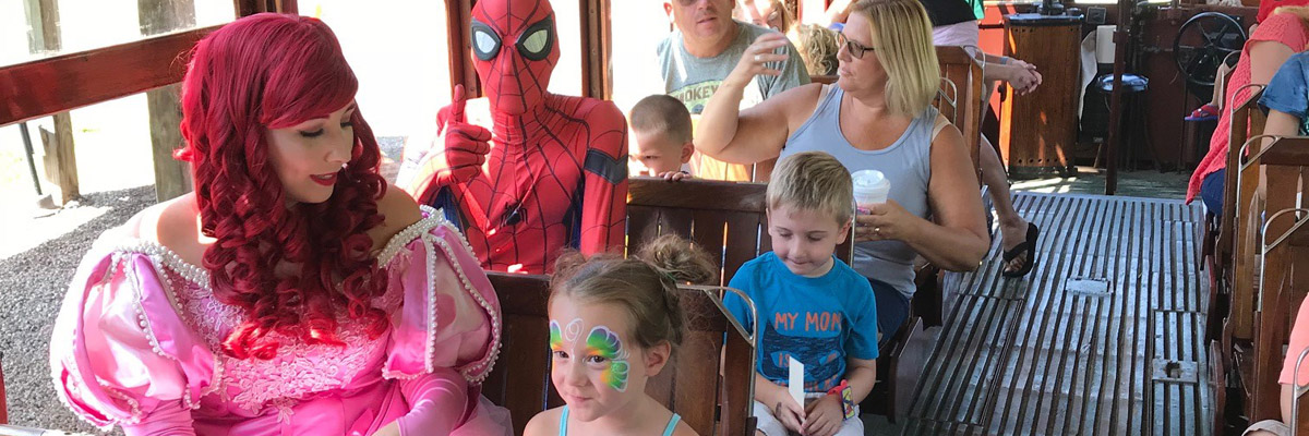 Super Hero and Princess Day at the Conneticut Trolley Museum